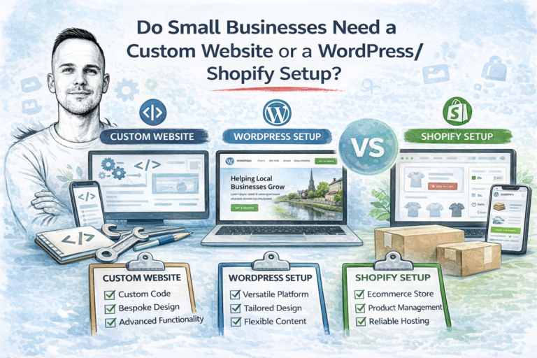 Do Small Businesses Need a Custom Website or a WordPress/Shopify Setup?