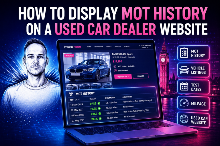 How to Display MOT History on a Used Car Dealer Website