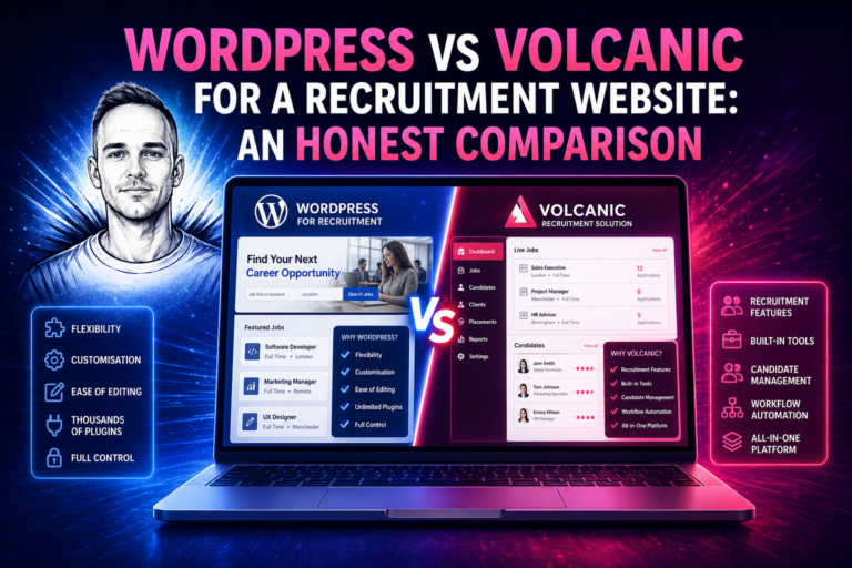 WordPress vs Volcanic for a Recruitment Website: An Honest Comparison