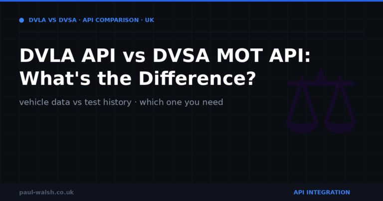 DVLA API vs DVSA MOT API: What Is the Difference?