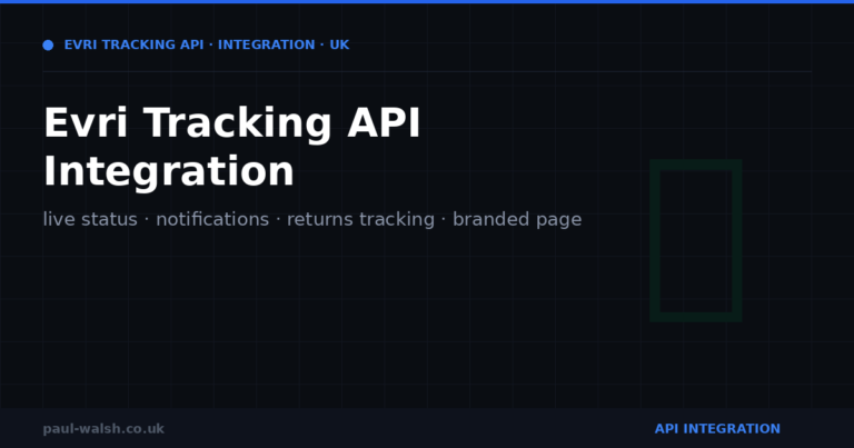 Evri Tracking API Integration: Live Parcel Status in Your Platform