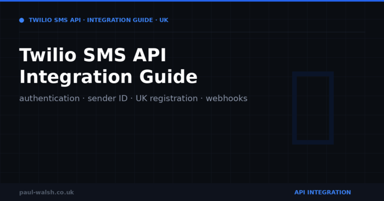 Twilio SMS API Integration: A Complete Guide for UK Businesses