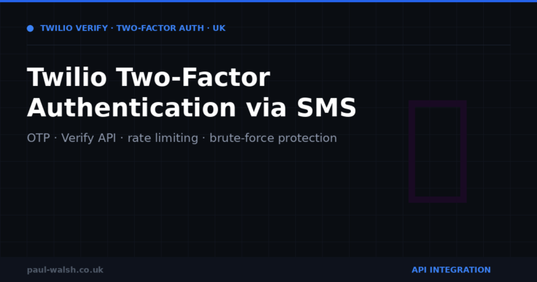 Twilio Two-Factor Authentication via SMS: A Practical Guide
