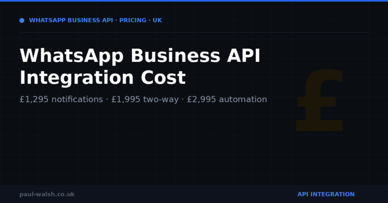 WhatsApp Business API Integration Cost in the UK