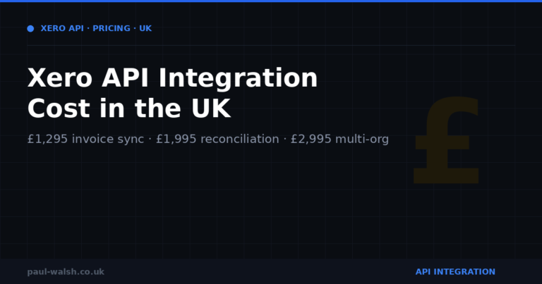 Xero API Integration Cost: What to Expect in the UK