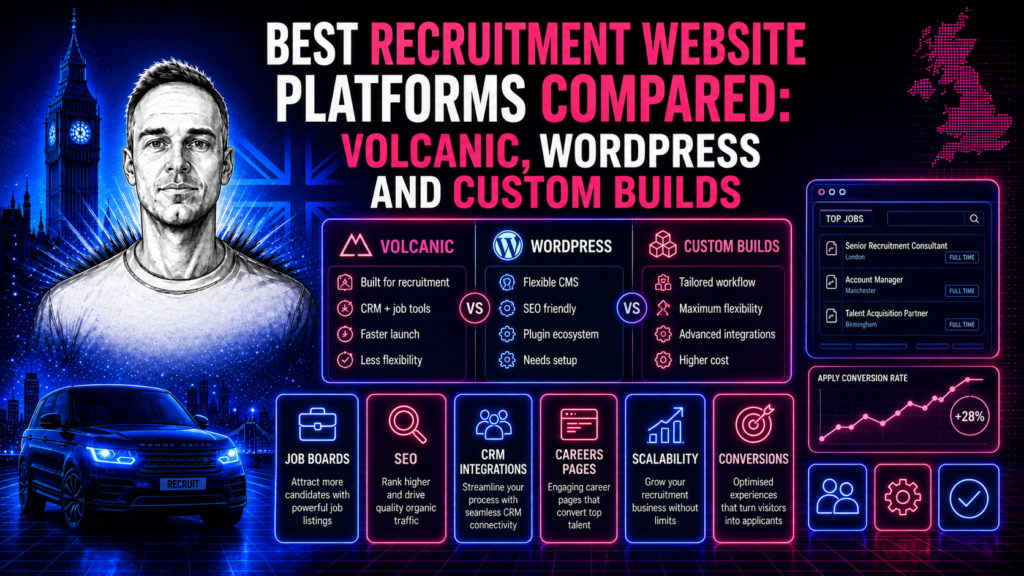 Best Recruitment Website Platforms Compared: Volcanic, WordPress and Custom Build