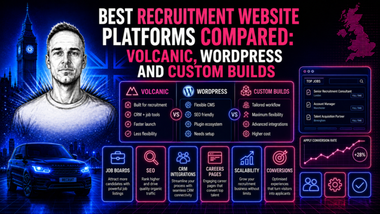 Best Recruitment Website Platforms Compared: Volcanic, WordPress and Custom Builds